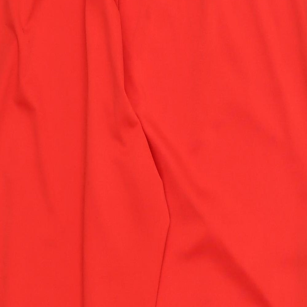 Boohoo Womens Red Striped  Trousers  Size 18 L29 in - Side Stripe