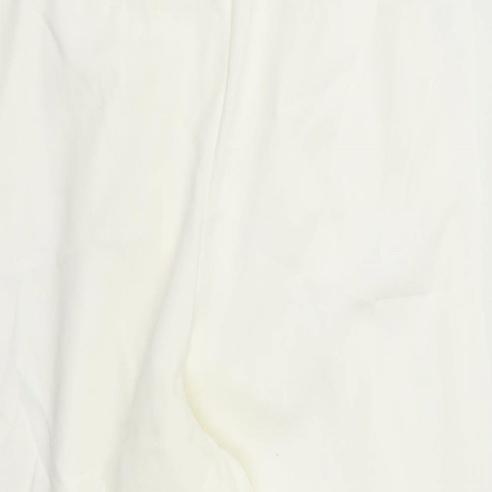 Mitsy Womens White   Cropped Trousers Size 22 L22 in
