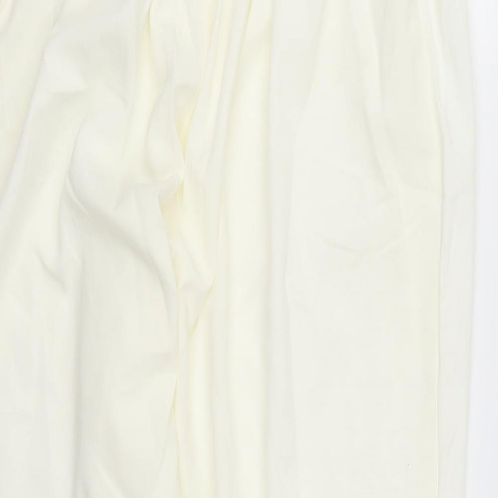 Mitsy Womens White   Cropped Trousers Size 22 L22 in