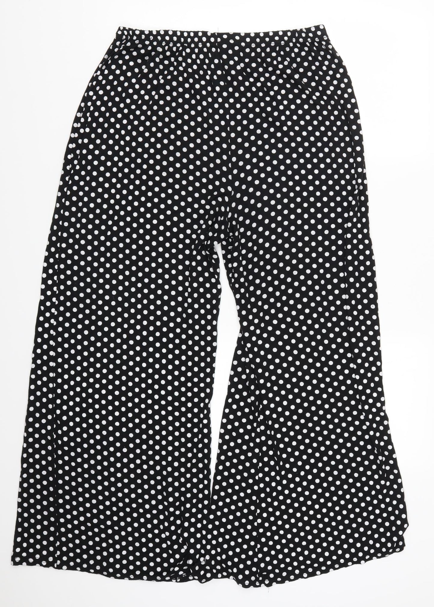 Preworn Womens Black Polka Dot  Trousers  Size 24 L26 in