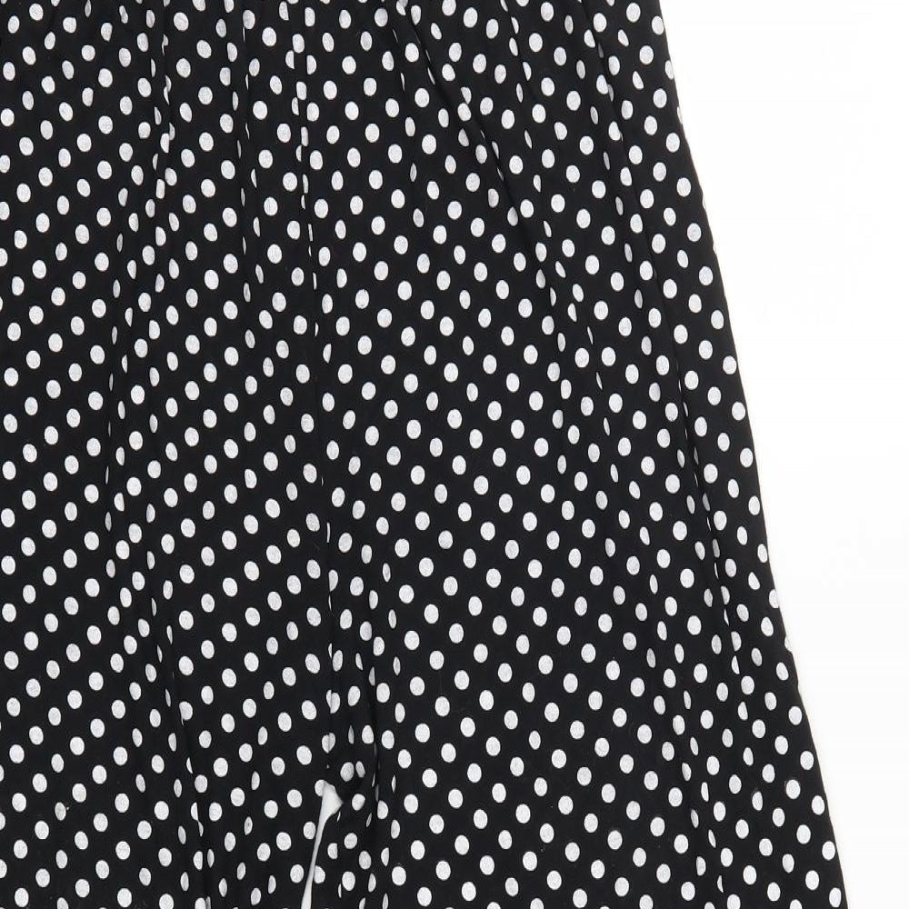 Preworn Womens Black Polka Dot  Trousers  Size 24 L26 in