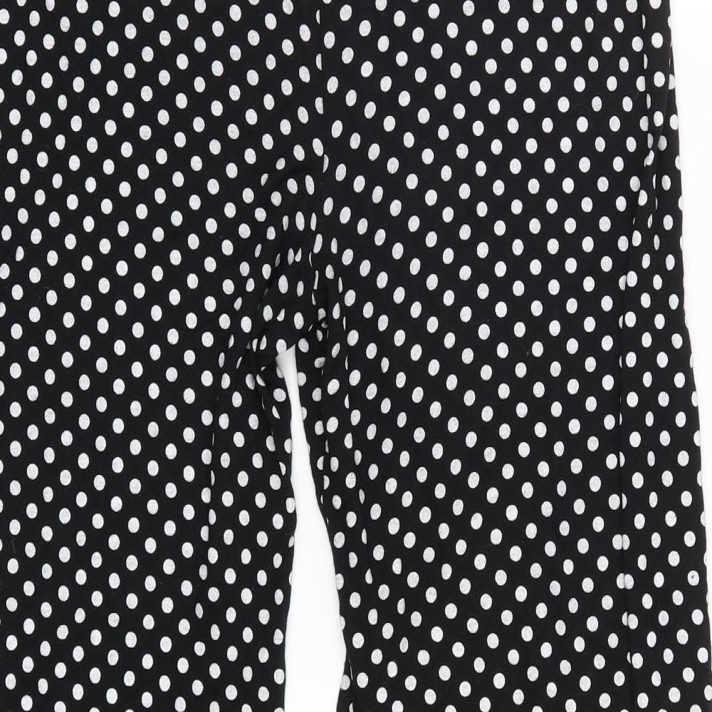 Preworn Womens Black Polka Dot  Trousers  Size 24 L26 in