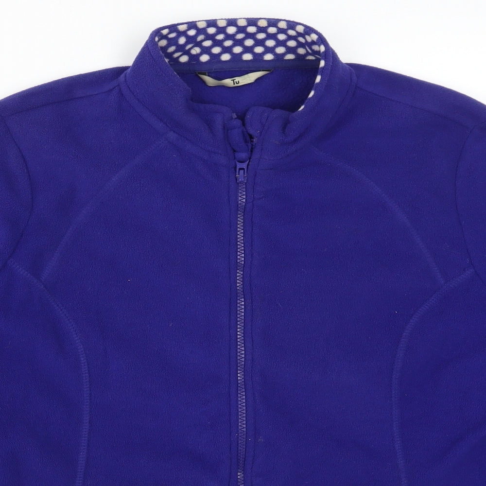 TU Womens Blue  Fleece Jacket  Size 16