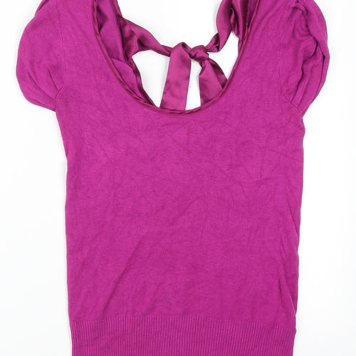 Evie Womens Pink   Basic T-Shirt Size 6