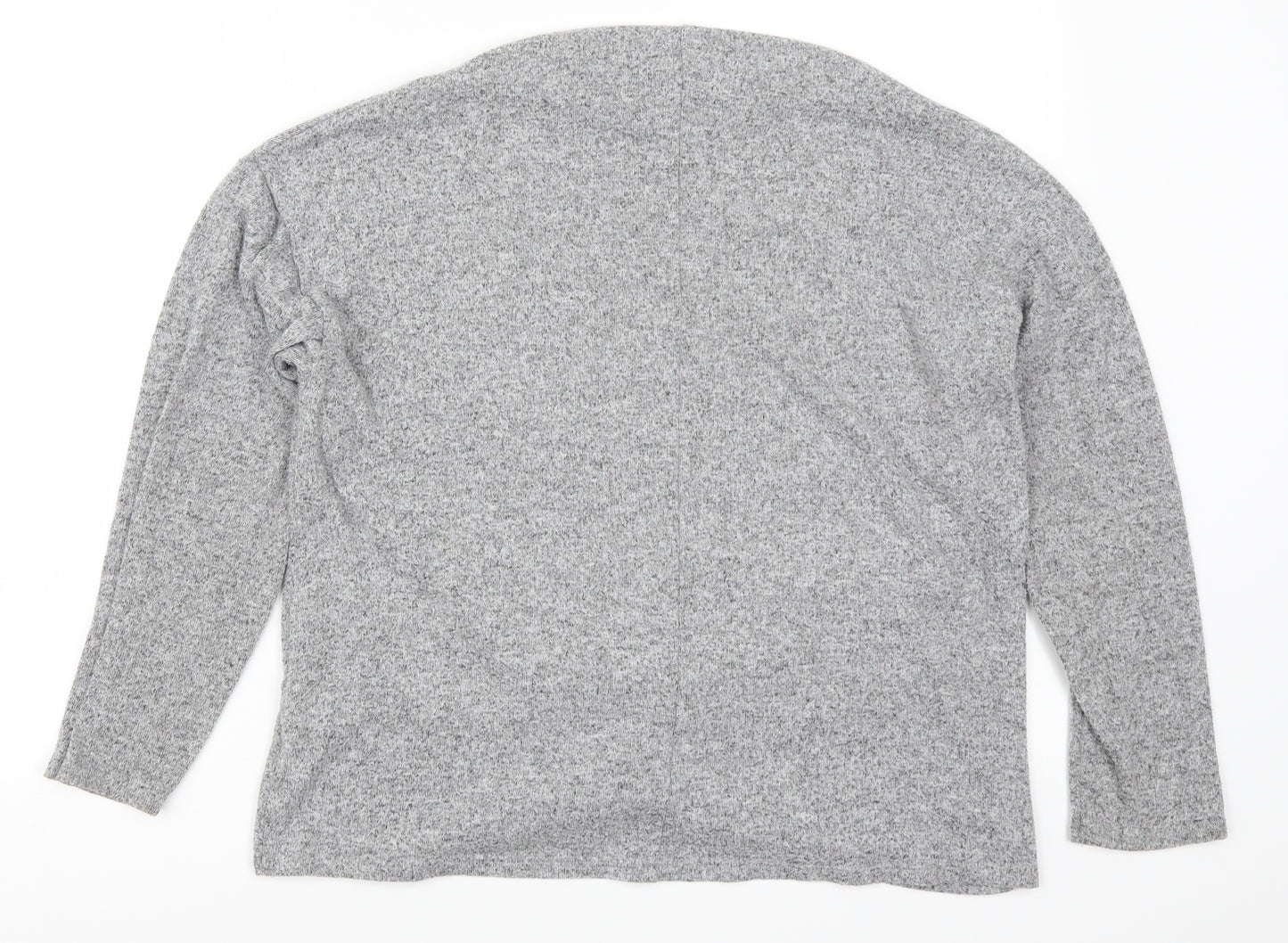 George Womens Grey   Basic T-Shirt Size 16  - Twist Front
