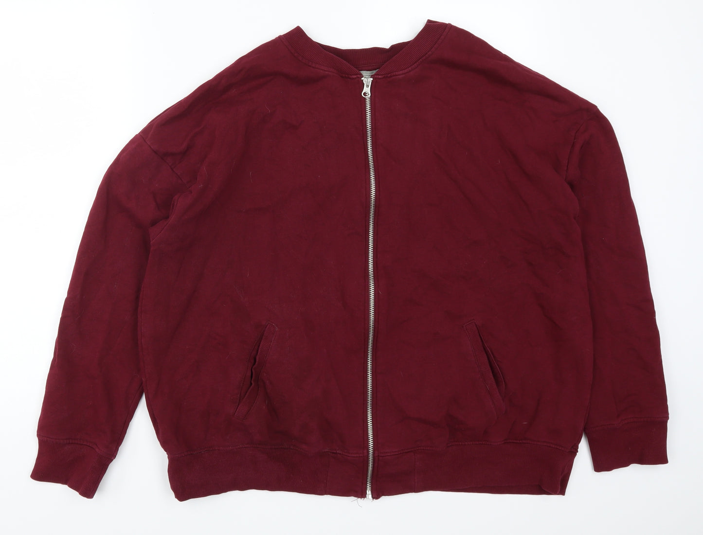ASOS Womens Red   Full Zip Sweatshirt Size 20