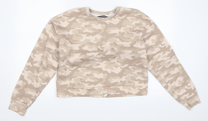 Primark Womens Beige Camouflage  Pullover Sweatshirt Size XS