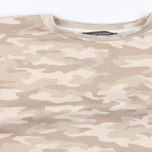 Primark Womens Beige Camouflage  Pullover Sweatshirt Size XS