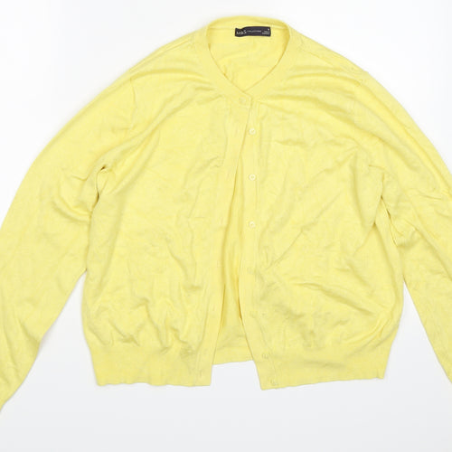 Marks and Spencer Womens Yellow   Cardigan Jumper Size 18