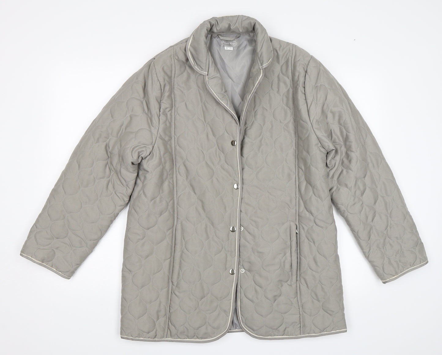 Gabriella Vicenga Womens Grey   Quilted Coat Size 10