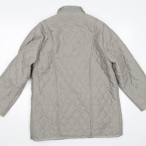Gabriella Vicenga Womens Grey   Quilted Coat Size 10