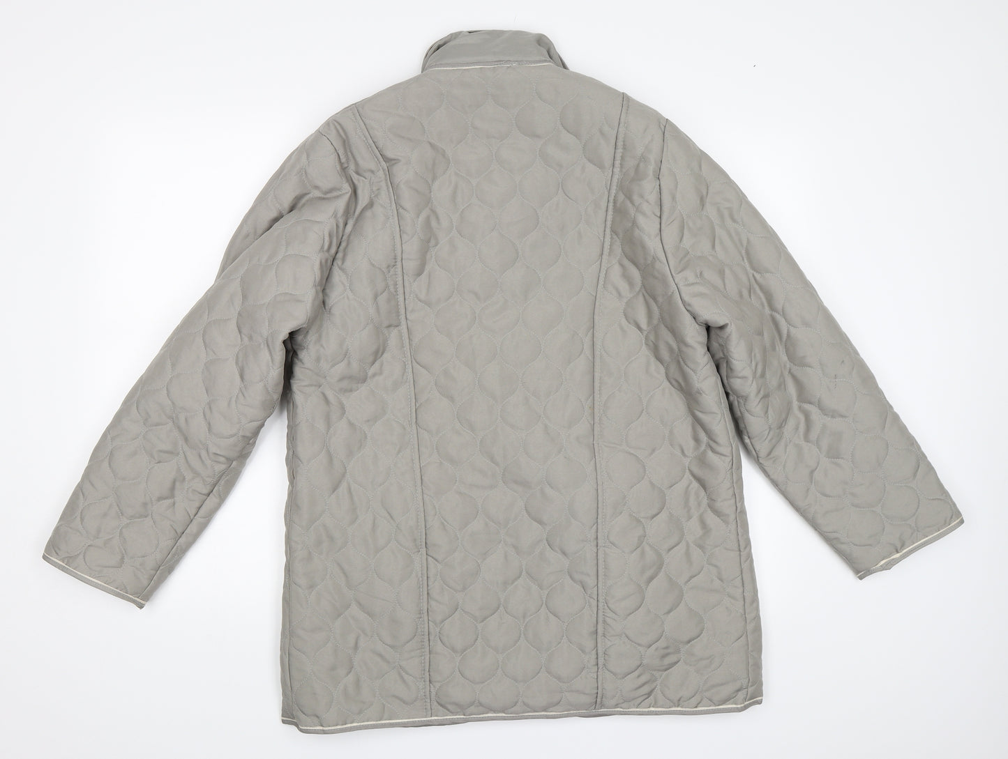 Gabriella Vicenga Womens Grey   Quilted Coat Size 10