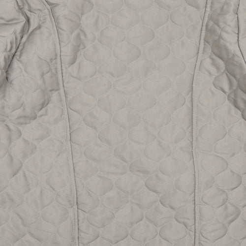 Gabriella Vicenga Womens Grey   Quilted Coat Size 10