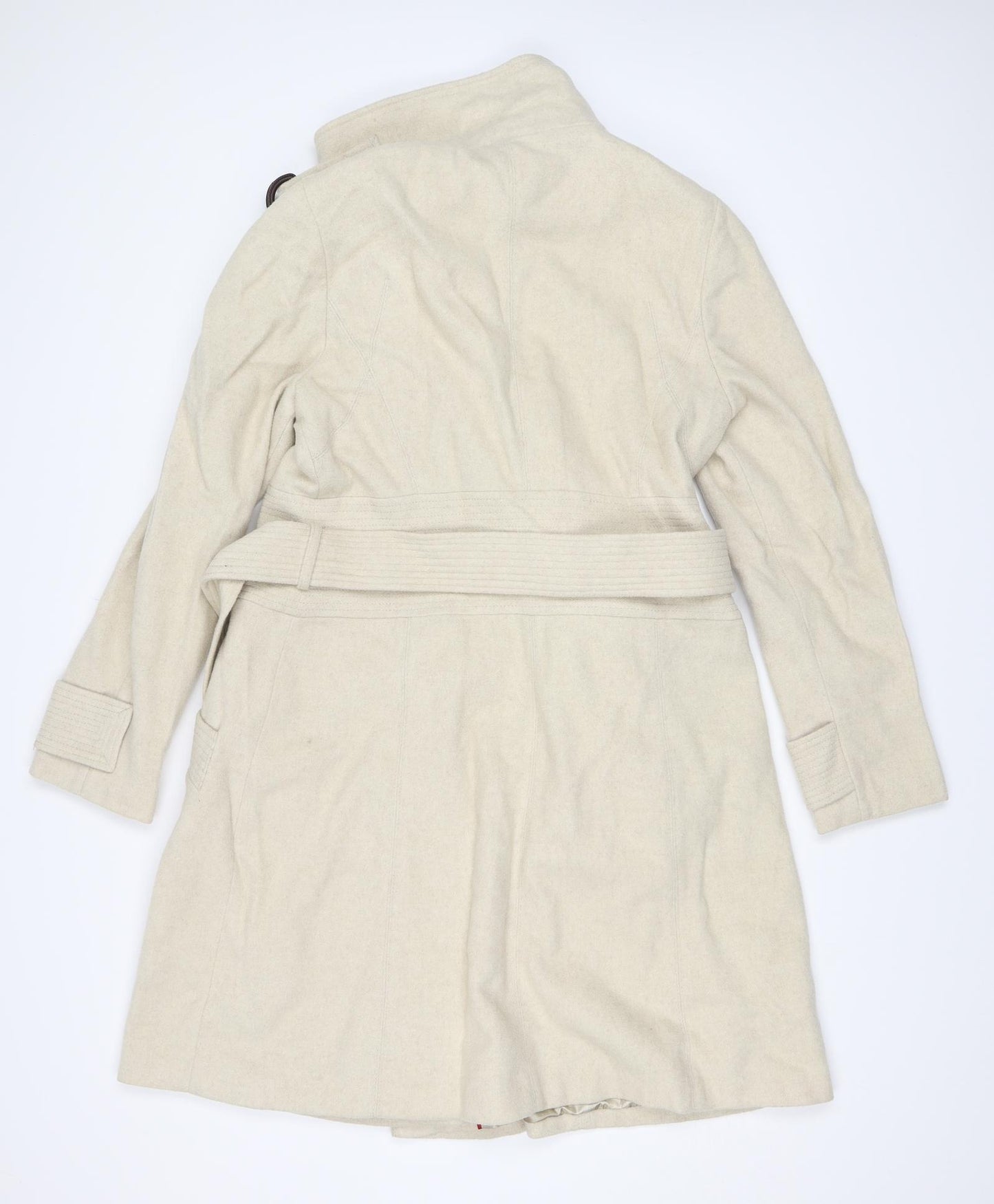 NEXT Womens Beige   Overcoat Coat Size 14