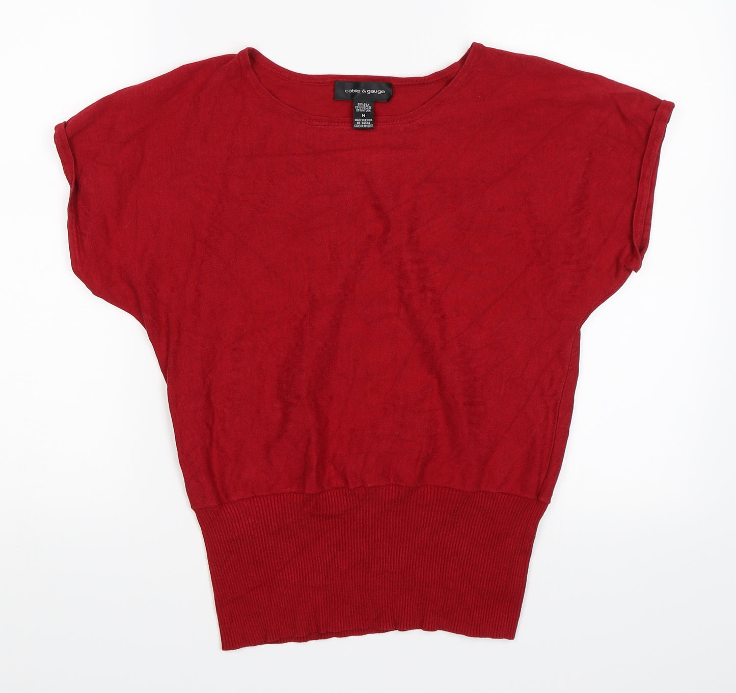 Cable & Gauge Womens Red   Pullover Jumper Size M