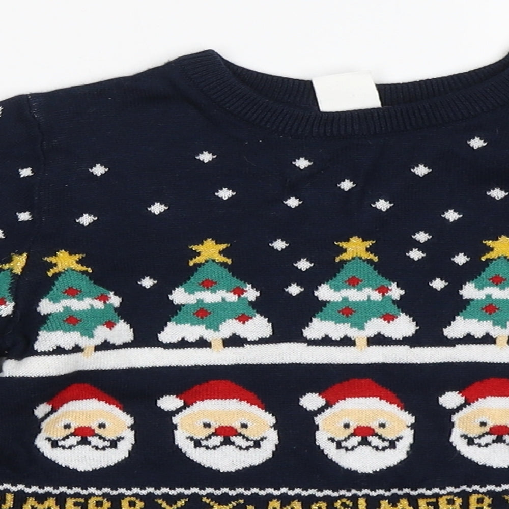 H&M Boys Blue   Pullover Jumper Size 2 Years  - Christmas jumper