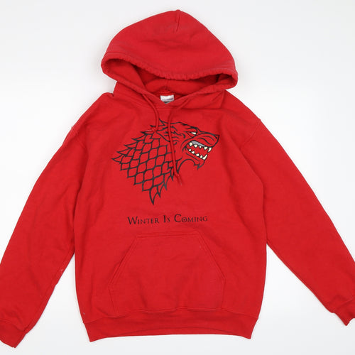 Gildan Mens Red   Pullover Hoodie Size S