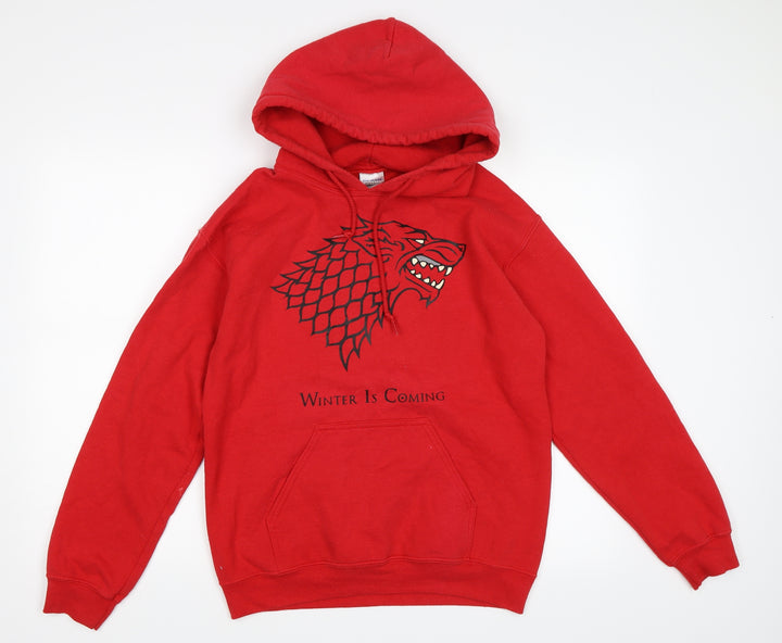 Gildan Mens Red Pullover Hoodie Size S