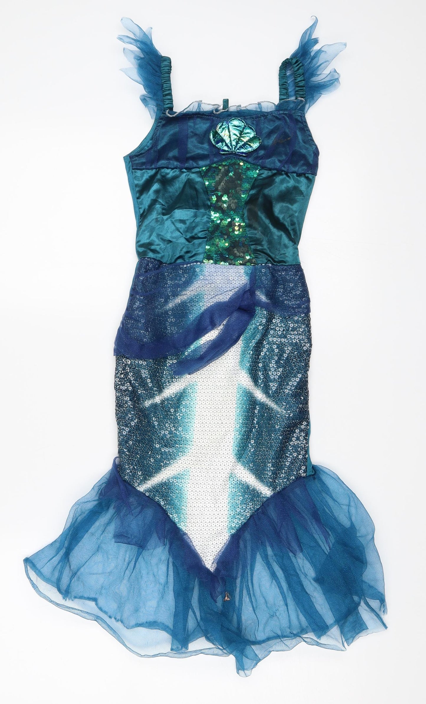 George Girls Blue   Mermaid  Size 5-6 Years  - Mermaid Fancy Dress