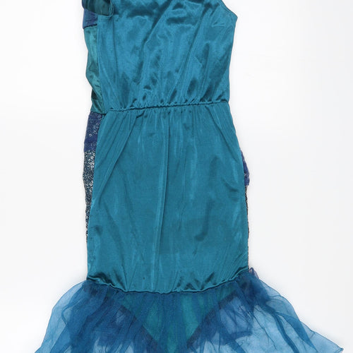 George Girls Blue   Mermaid  Size 5-6 Years  - Mermaid Fancy Dress