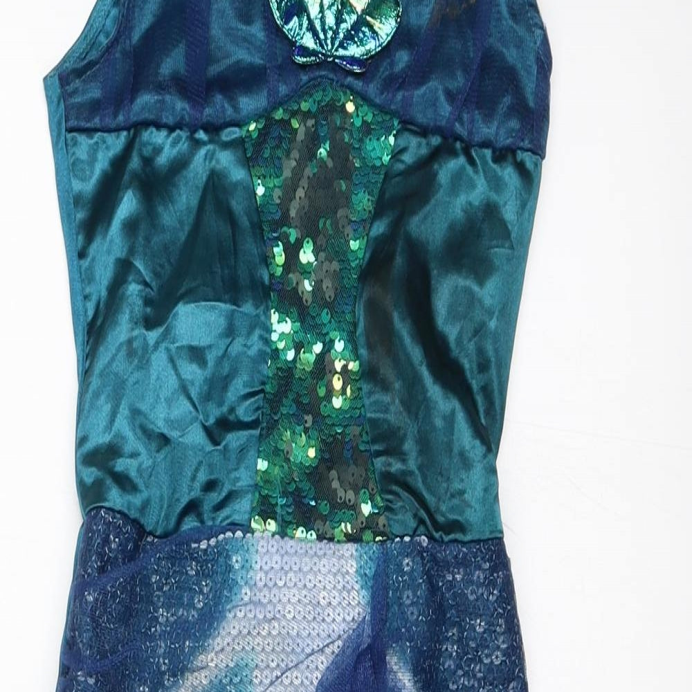 George Girls Blue   Mermaid  Size 5-6 Years  - Mermaid Fancy Dress