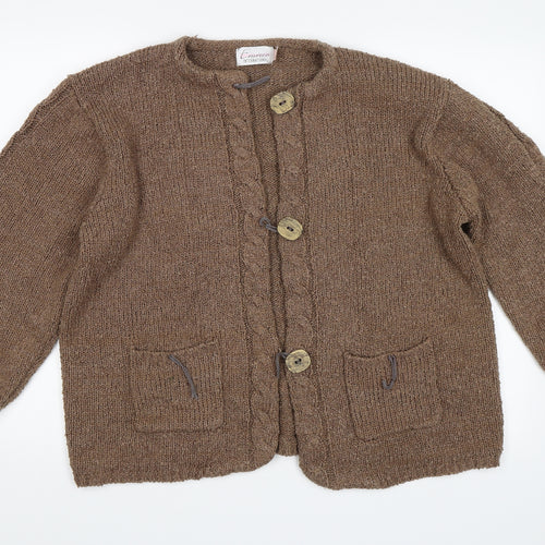 Emreco Womens Brown   Cardigan Jumper Size XL