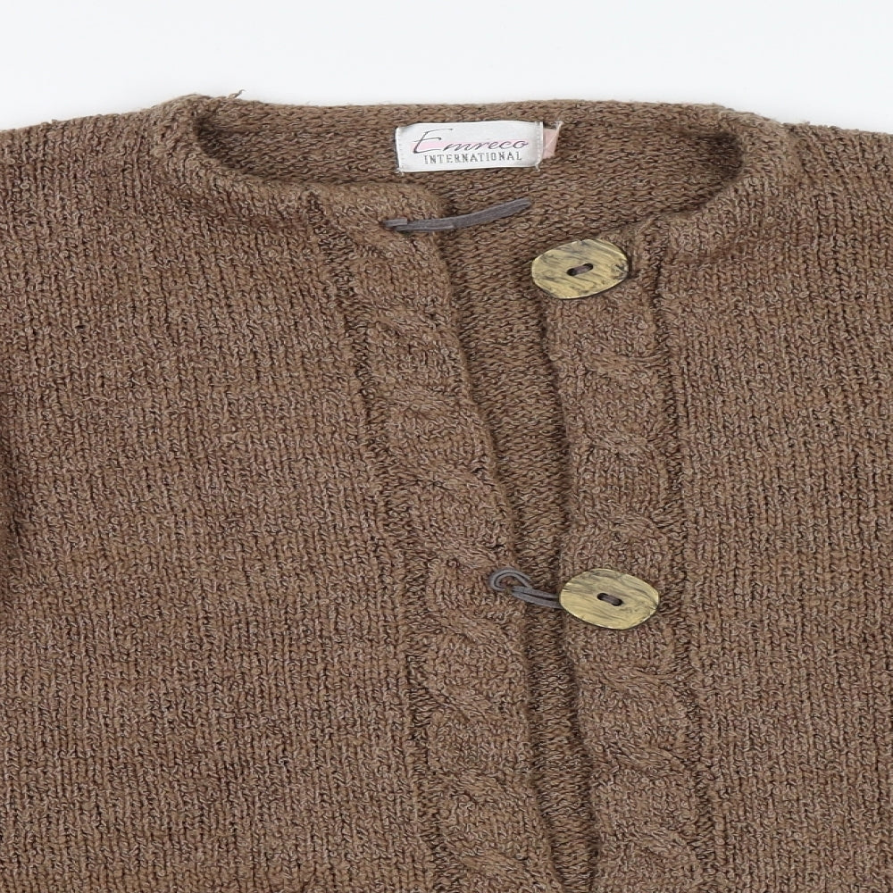 Emreco Womens Brown   Cardigan Jumper Size XL