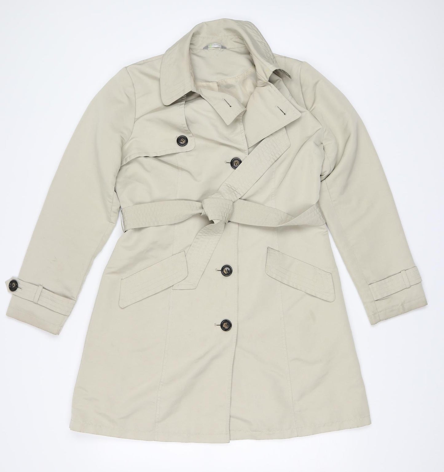 Marks and Spencer Womens Beige   Trench Coat Coat Size 12