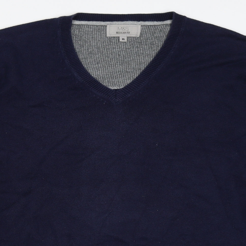 Marks and Spencer Mens Blue   Pullover Jumper Size XL