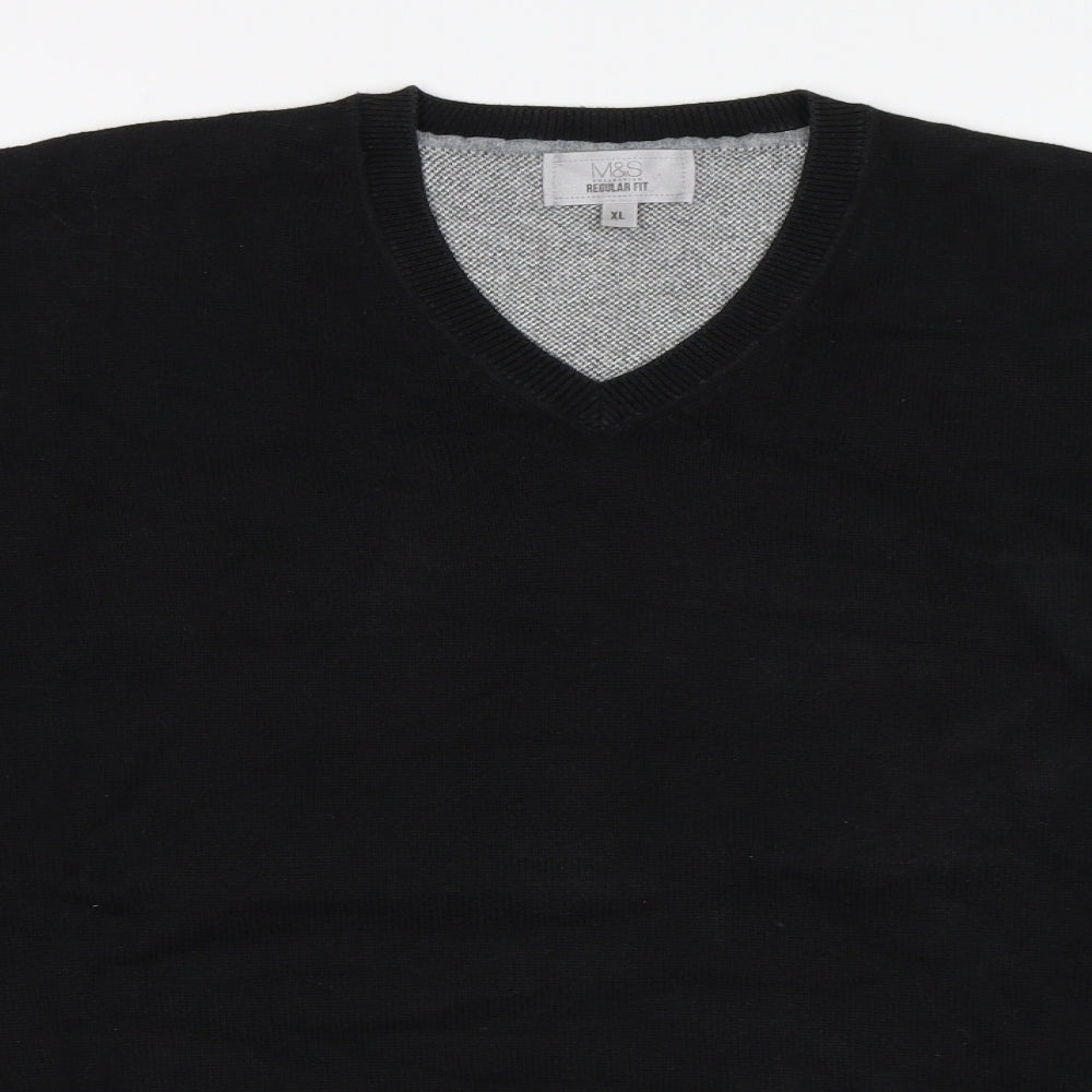 Marks and Spencer Mens Black   Pullover Jumper Size XL