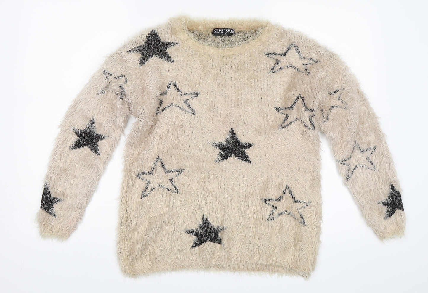 Silver Swan Womens Beige   Pullover Jumper Size L