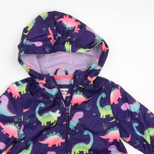 Marks and Spencer Girls Purple   Rain Coat Coat Size 2-3 Years