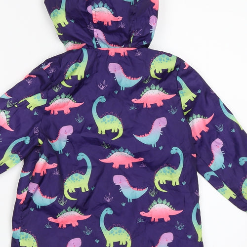 Marks and Spencer Girls Purple   Rain Coat Coat Size 2-3 Years