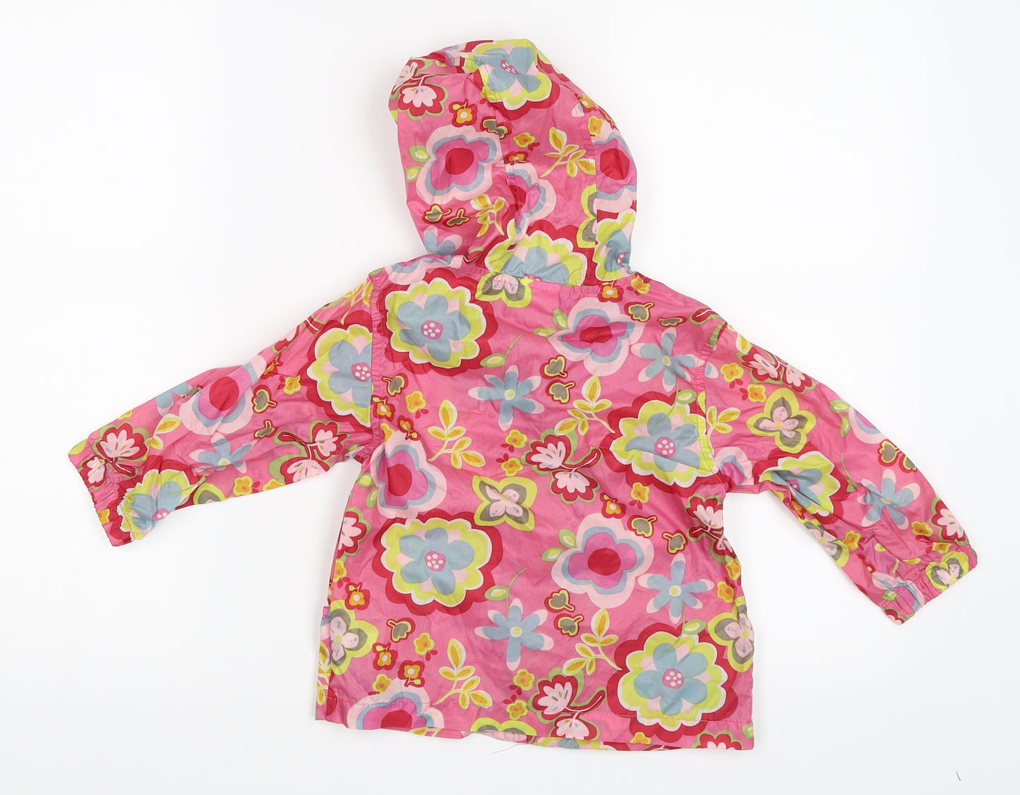 NEXT Girls Pink Floral  Rain Coat Coat Size 18-24 Months