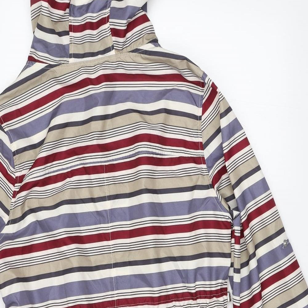 Atmosphere Womens Beige Striped  Rain Coat Coat Size M