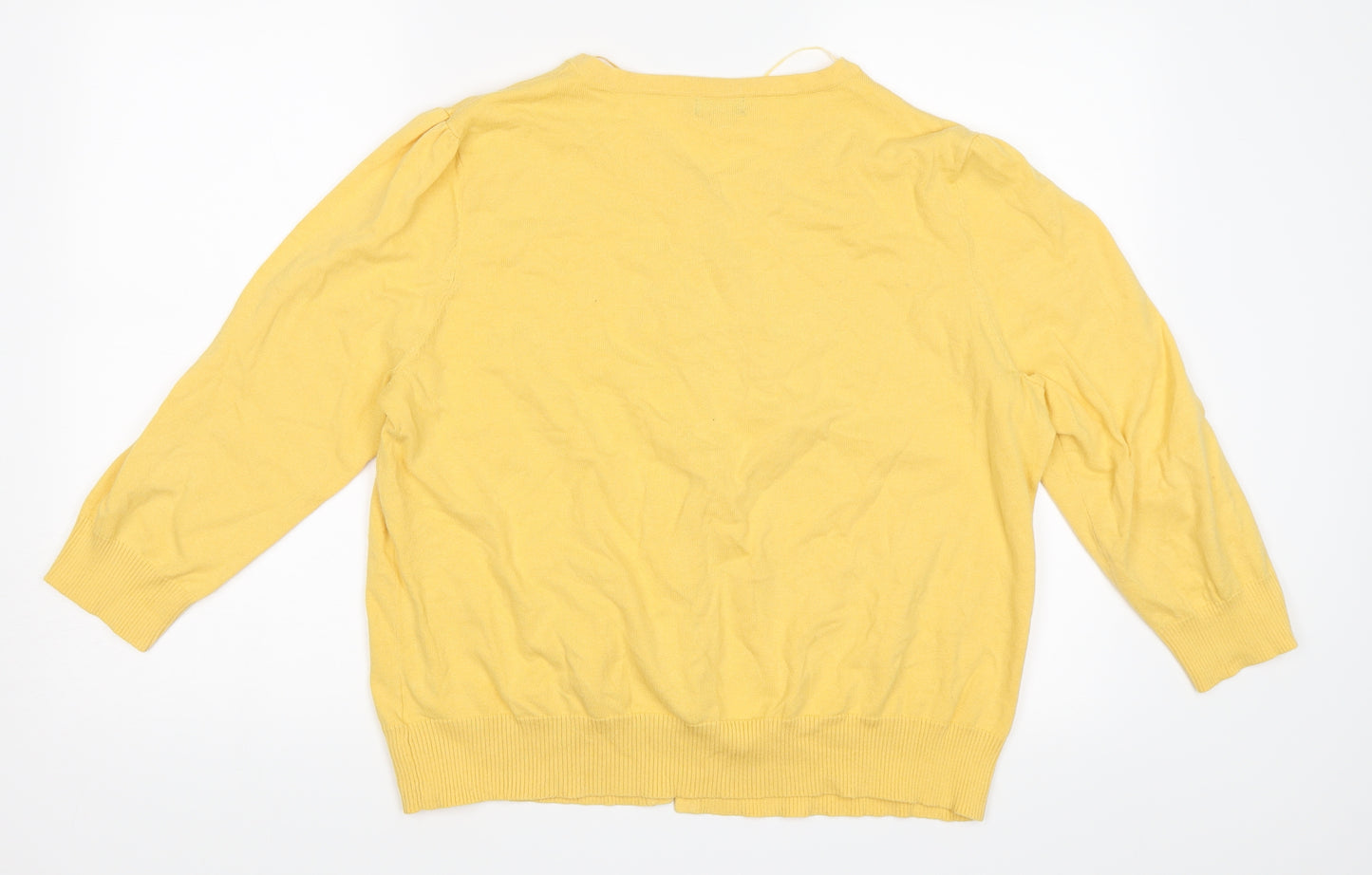 F&F Womens Yellow   Cardigan Jumper Size 20