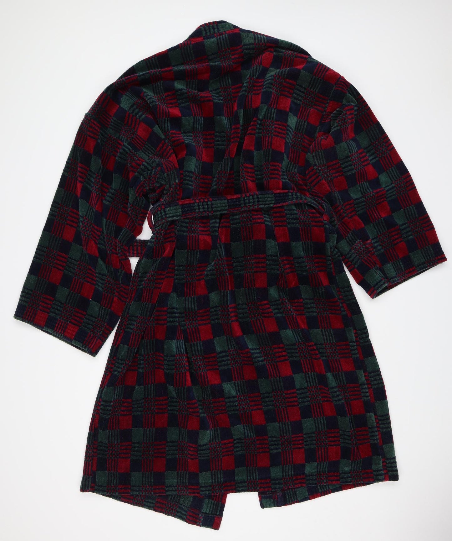Aristocrat Mens Blue Check   Robe Size M  - dressing gown