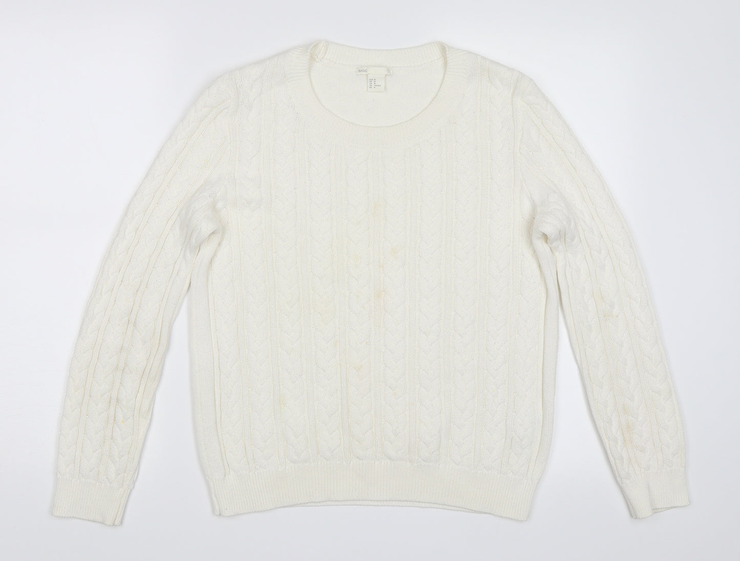 H&M Womens Ivory   Pullover Jumper Size M
