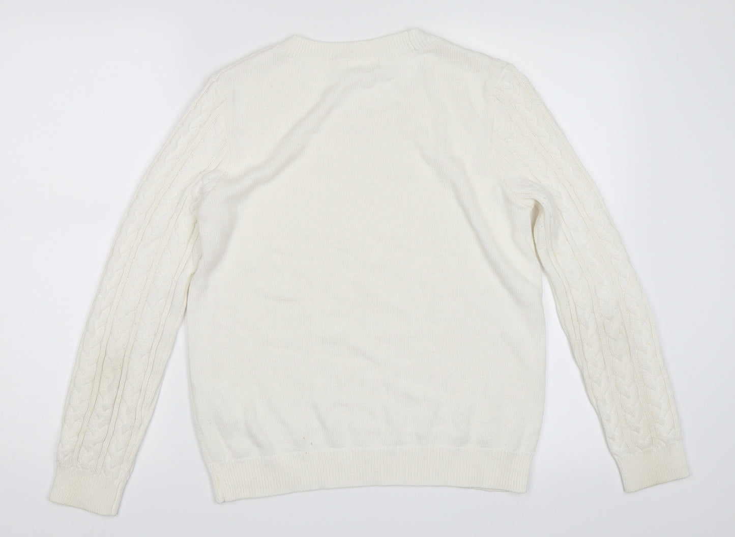 H&M Womens Ivory   Pullover Jumper Size M