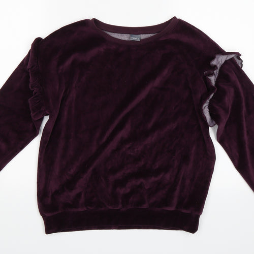 NEXT Girls Purple  Velour Pullover Sweatshirt Size 12 Years