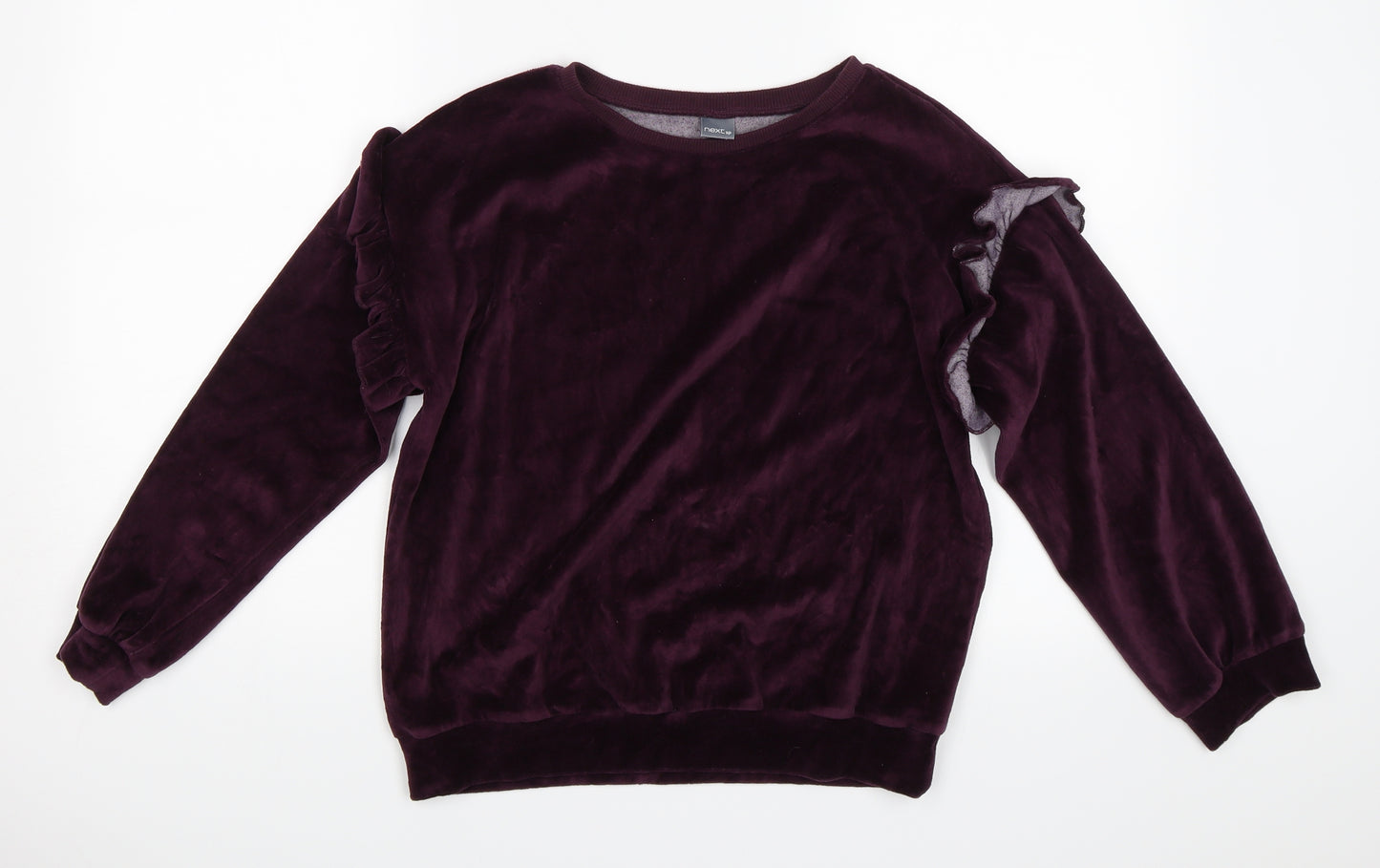 NEXT Girls Purple  Velour Pullover Sweatshirt Size 12 Years