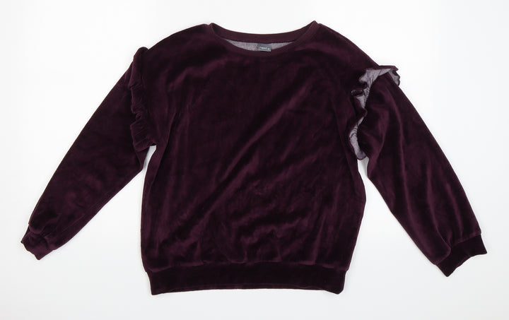 NEXT Girls Purple  Velour Pullover Sweatshirt Size 12 Years