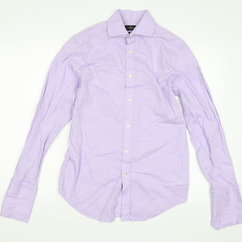 Jeff Banks Mens Purple    Dress Shirt Size 14.5