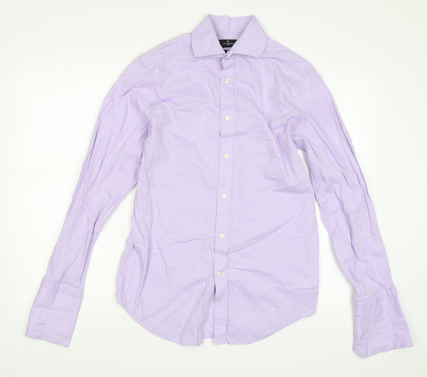 Jeff Banks Mens Purple    Dress Shirt Size 14.5