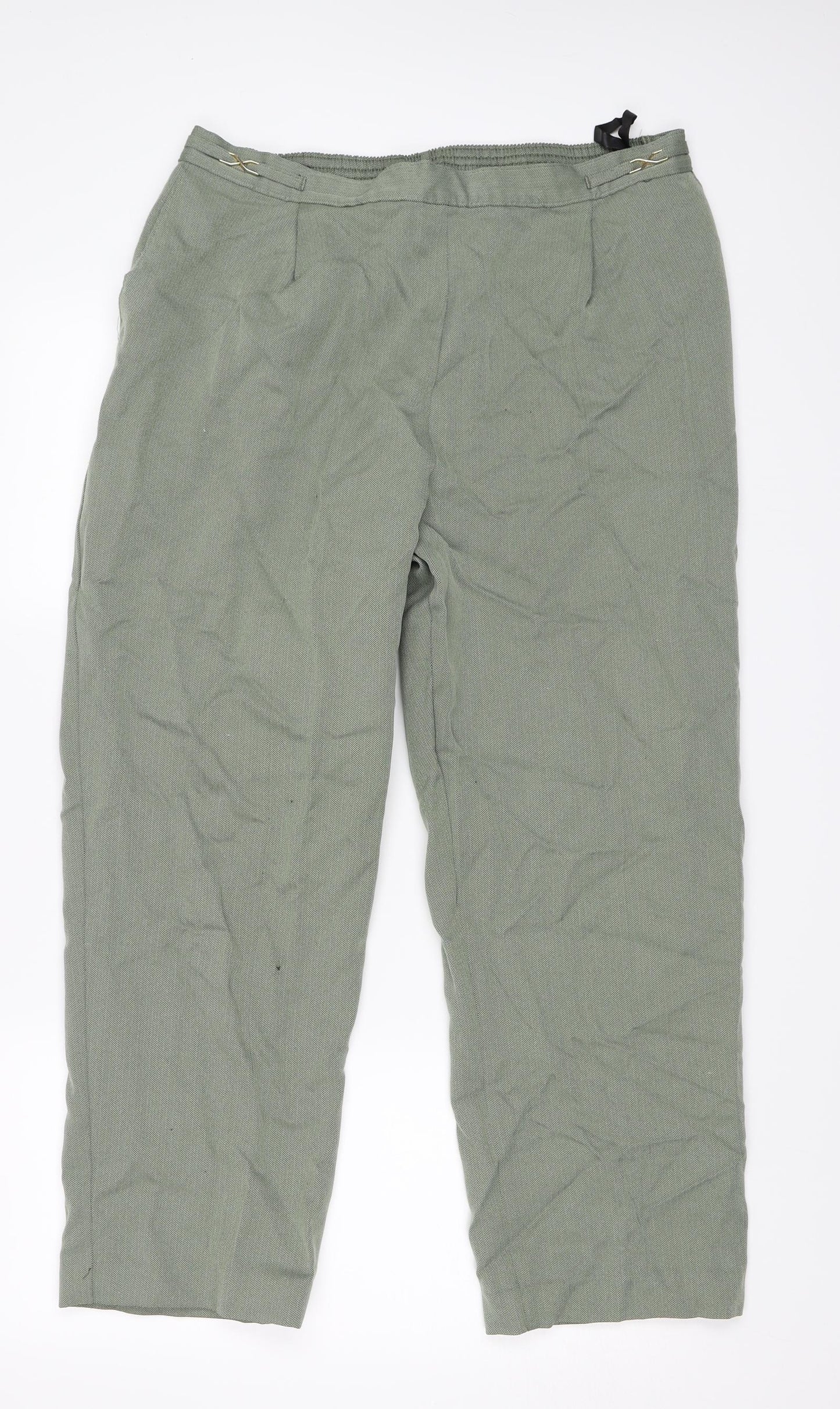 BHS Womens Green   Trousers  Size 18 L26 in