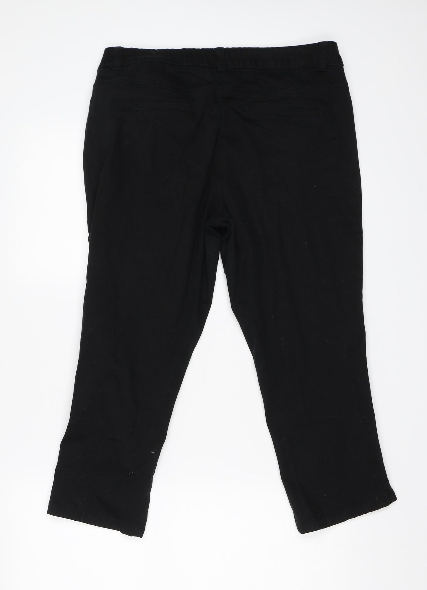 George Womens Black   Cropped Trousers Size 14 L22 in