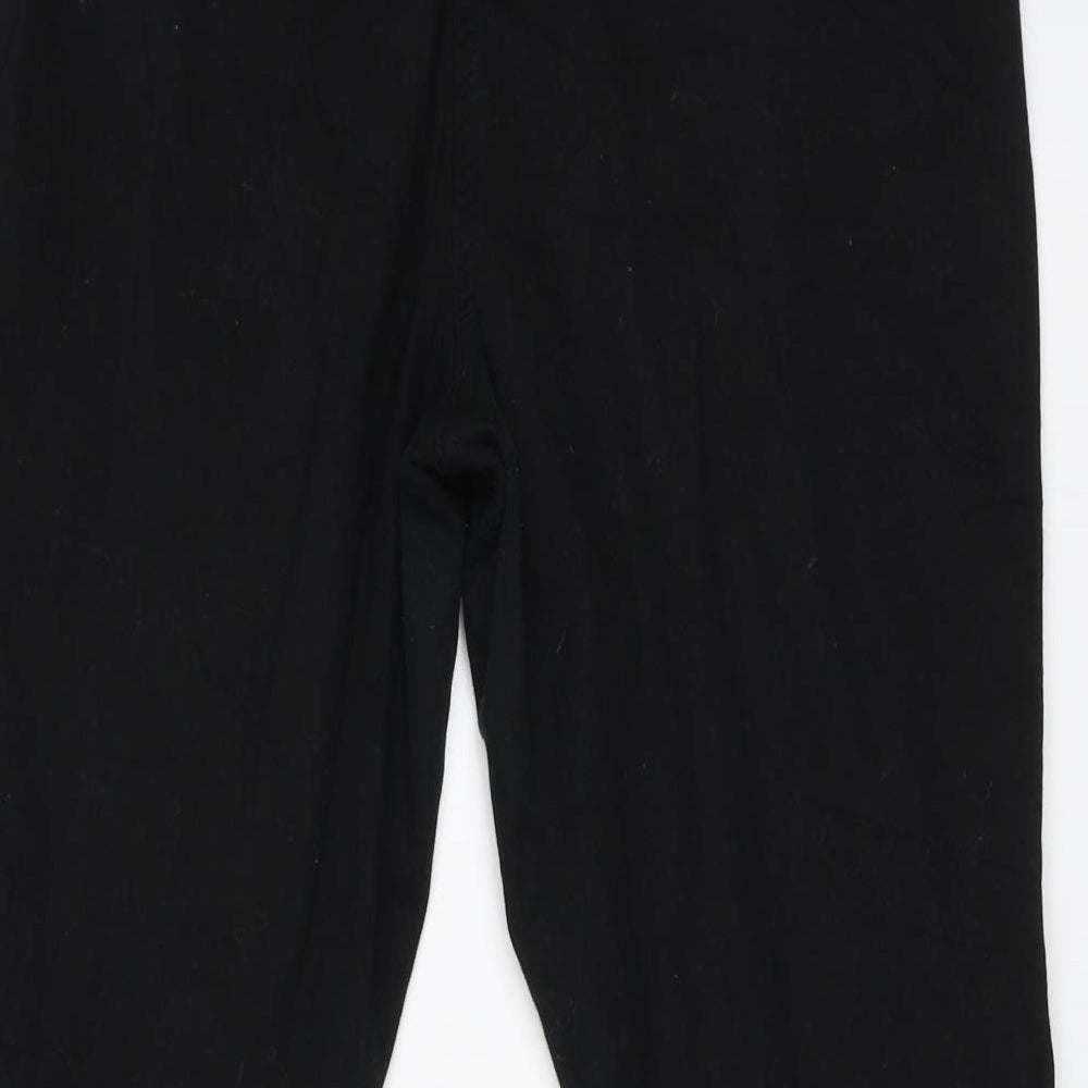 George Womens Black   Cropped Trousers Size 14 L22 in