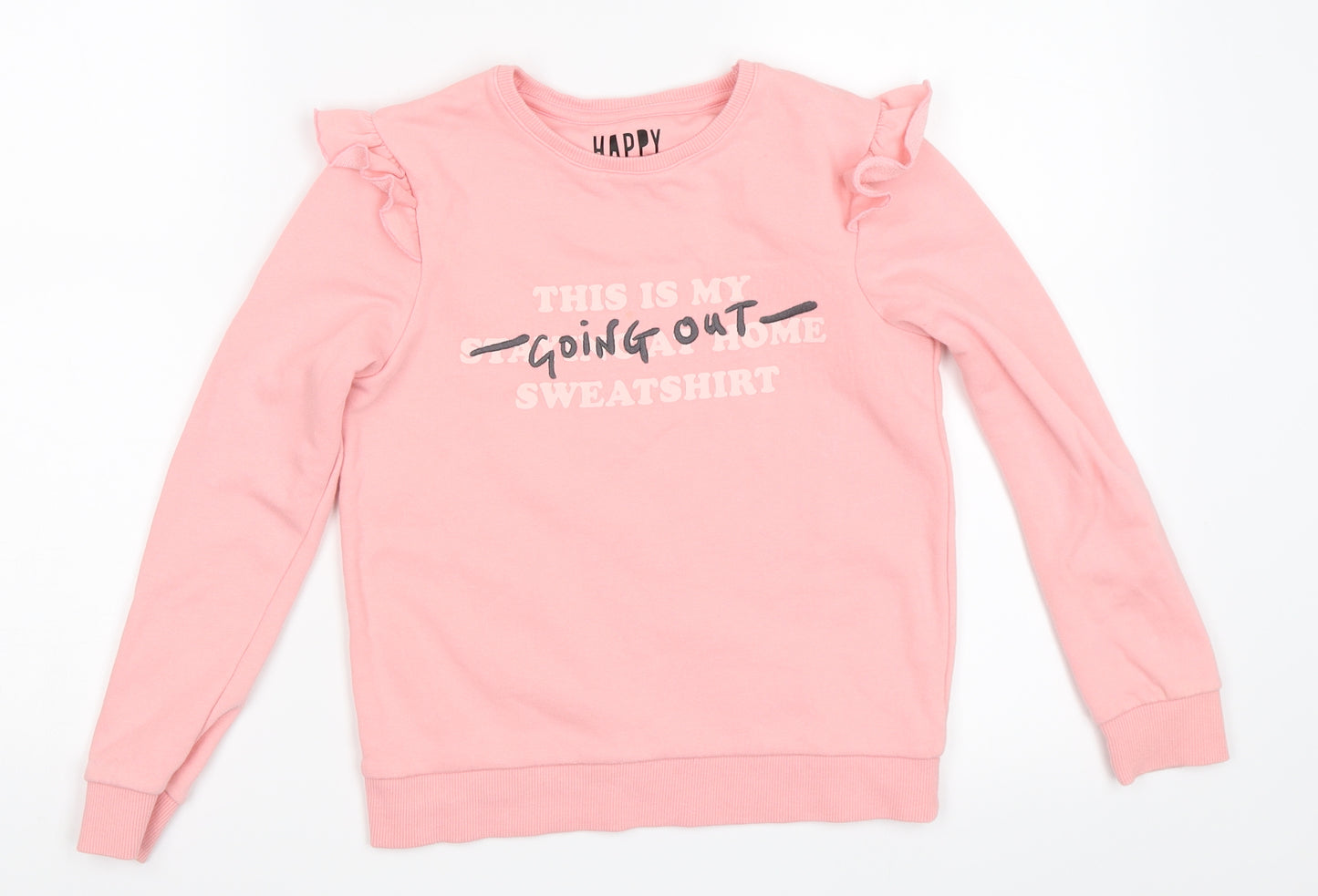 F&F Girls Pink   Pullover Sweatshirt Size 8-9 Years