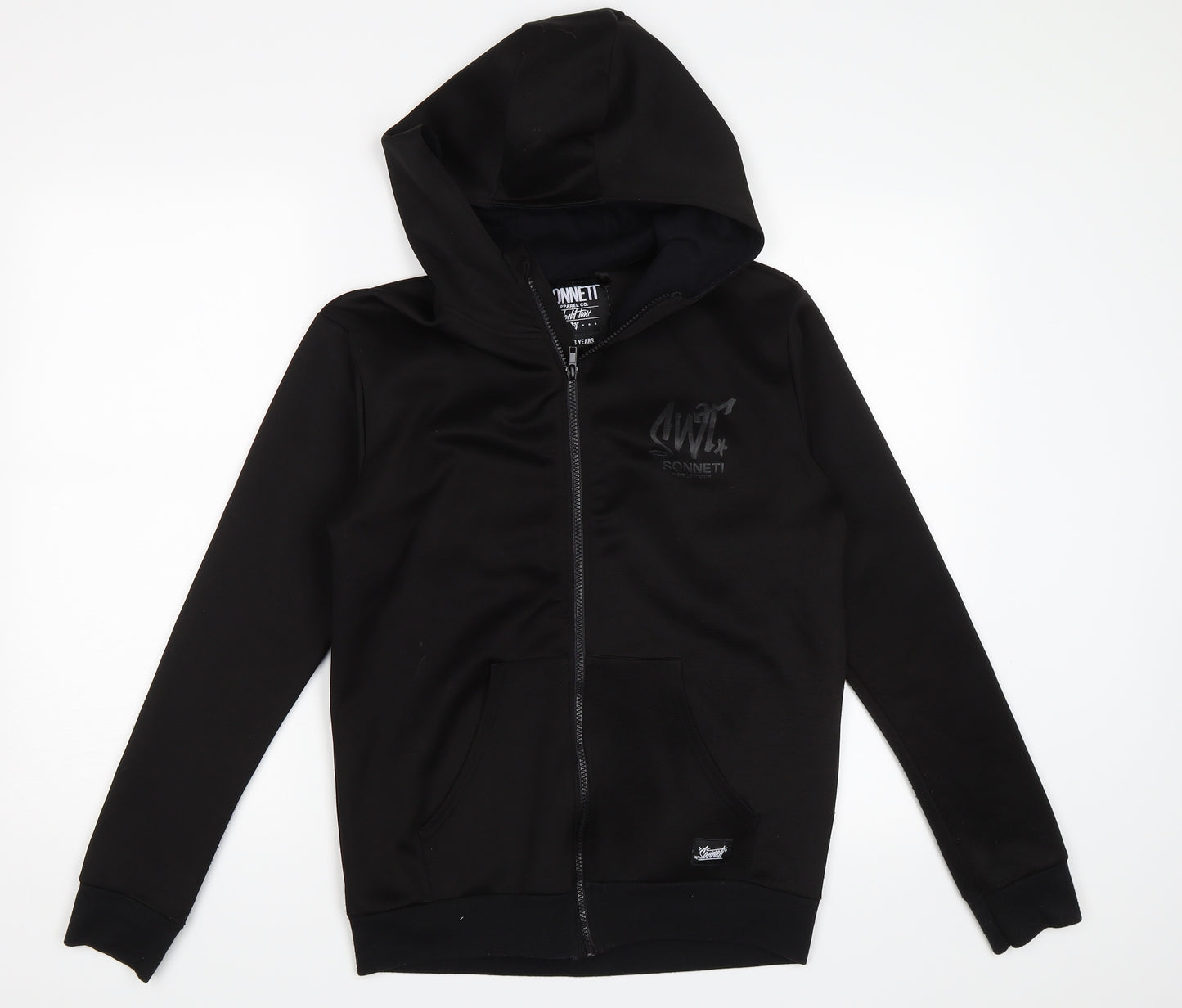 Sonneti Boys Black   Full Zip Hoodie Size 12-13 Years