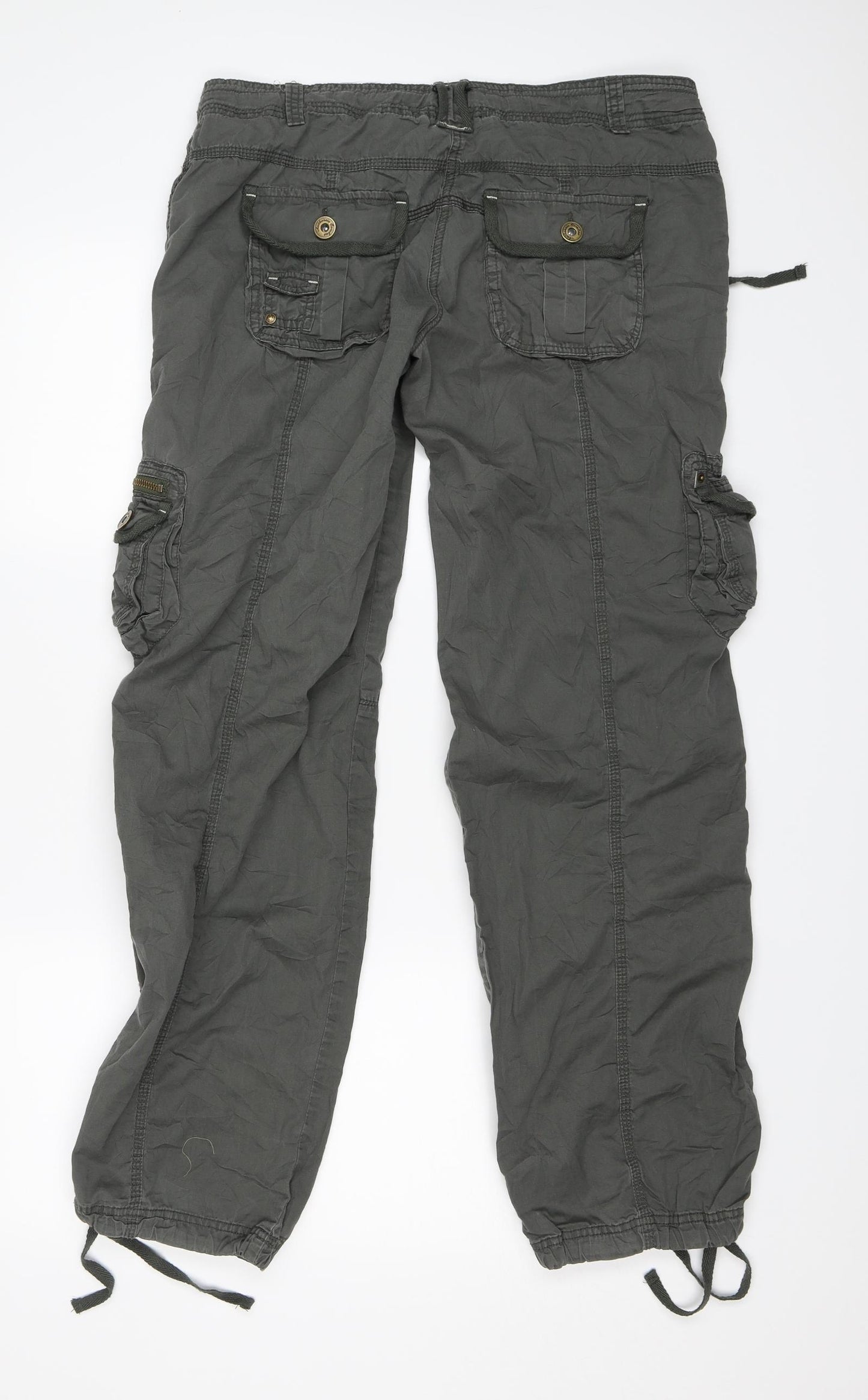 NEXT Womens Green   Cargo Trousers Size 14 L32 in